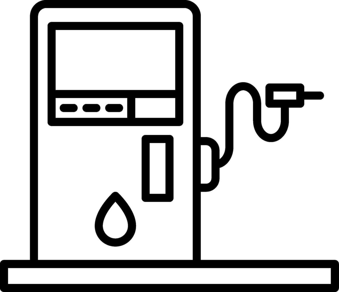 Gas Station Line Icon vector