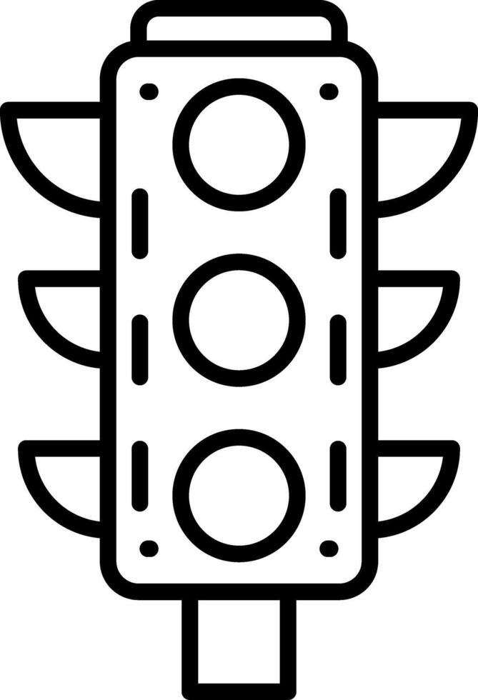 Traffic Lights Line Icon vector