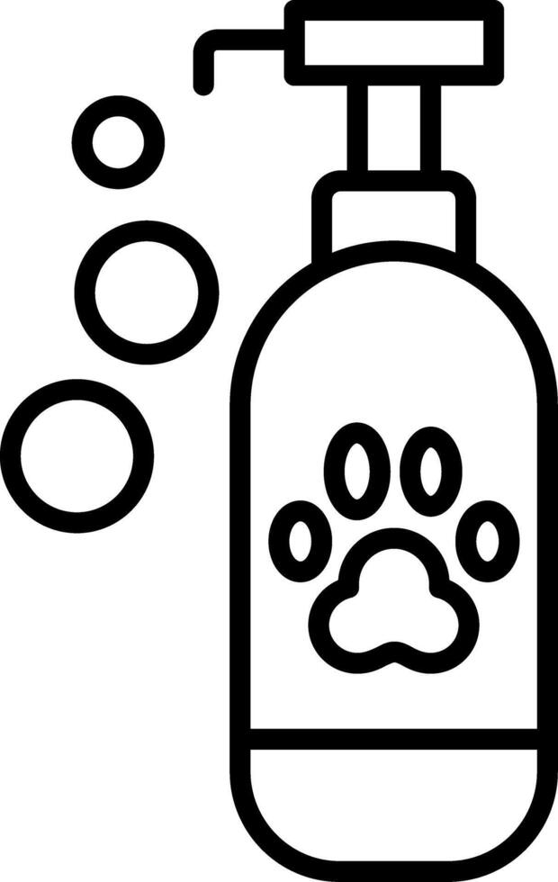 Pet Shampoo Line Icon vector