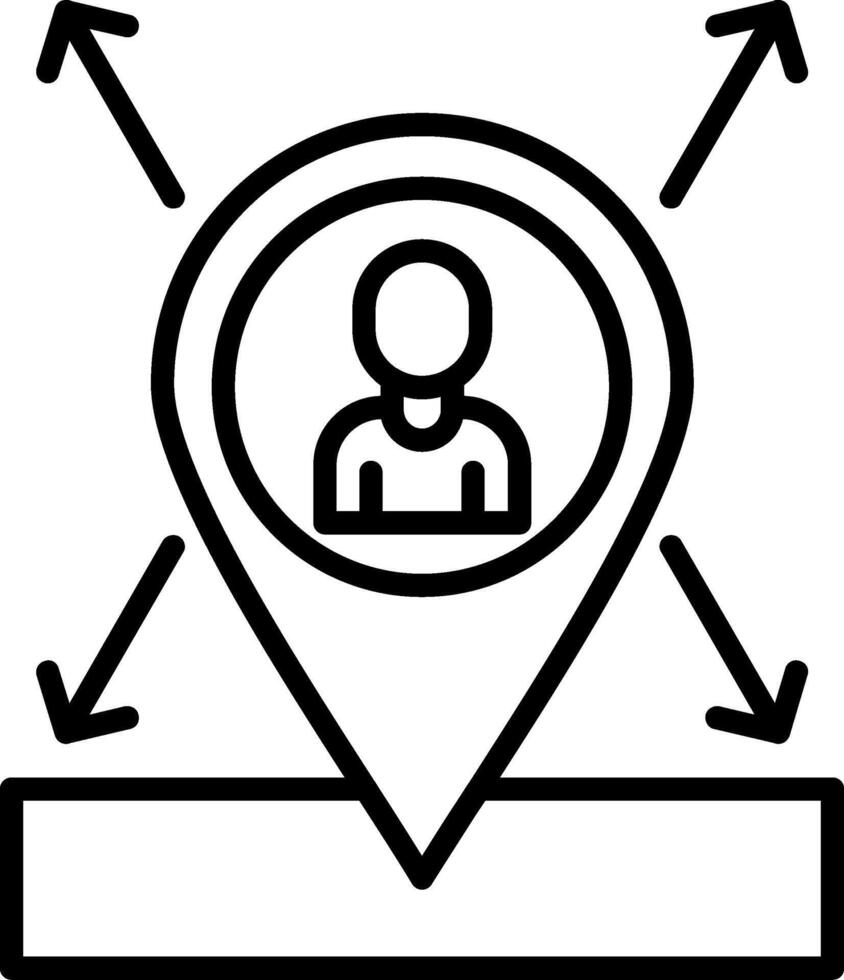 Location Line Icon vector