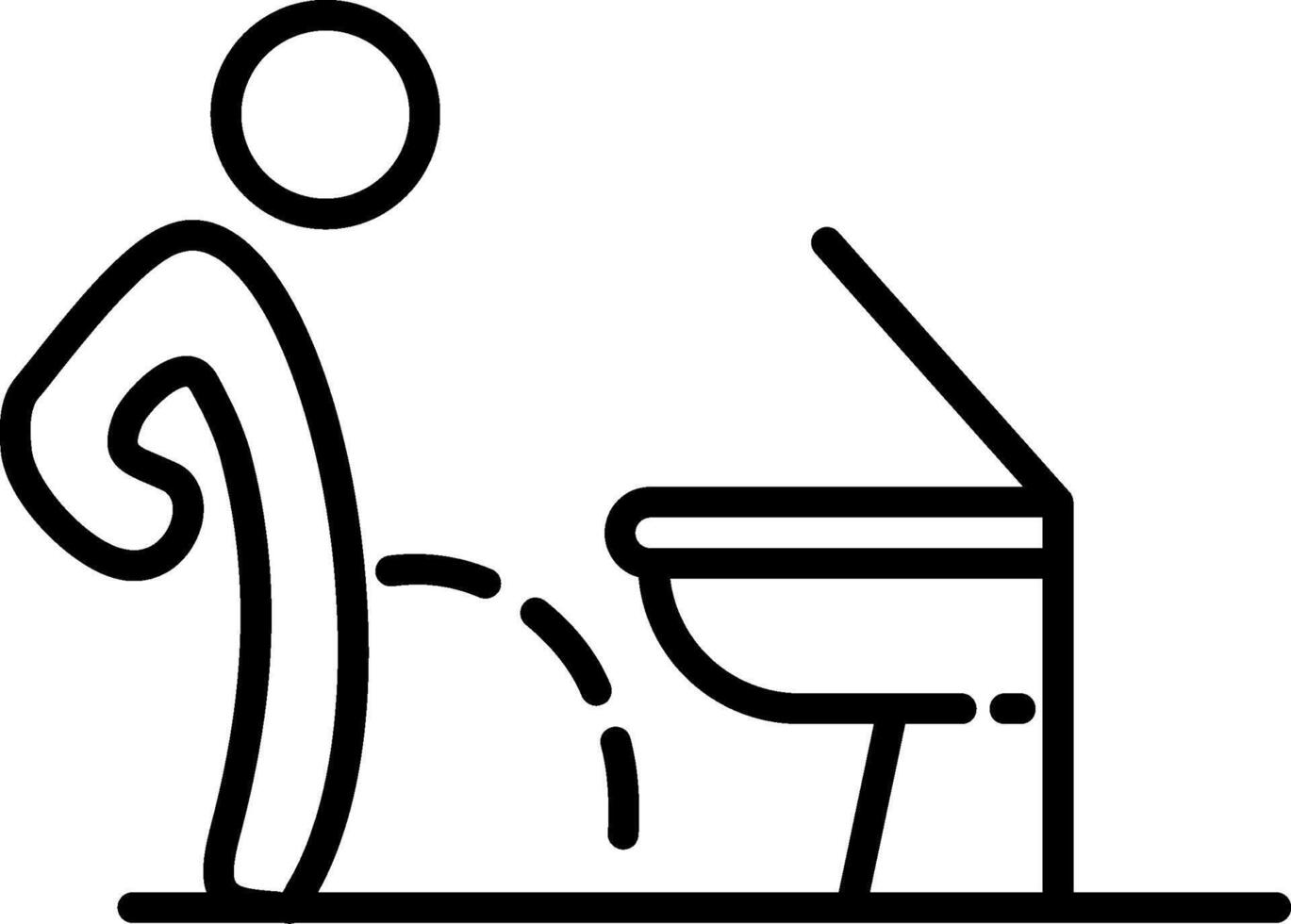 Toilet Line Icon vector