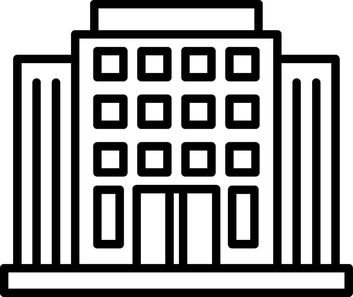 Accomodation Line Icon vector