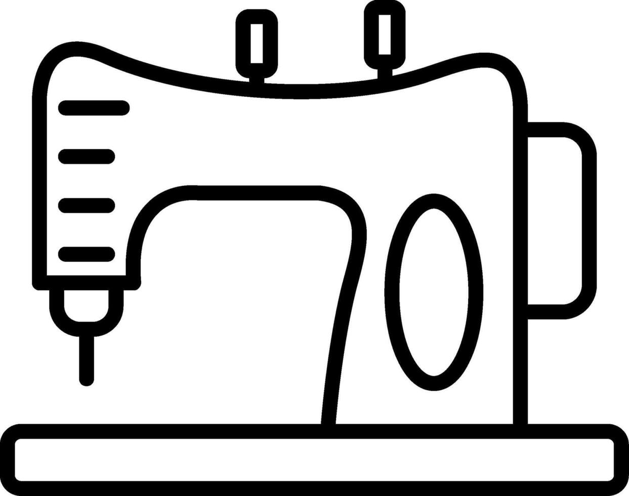 Sewing Machine Line Icon vector