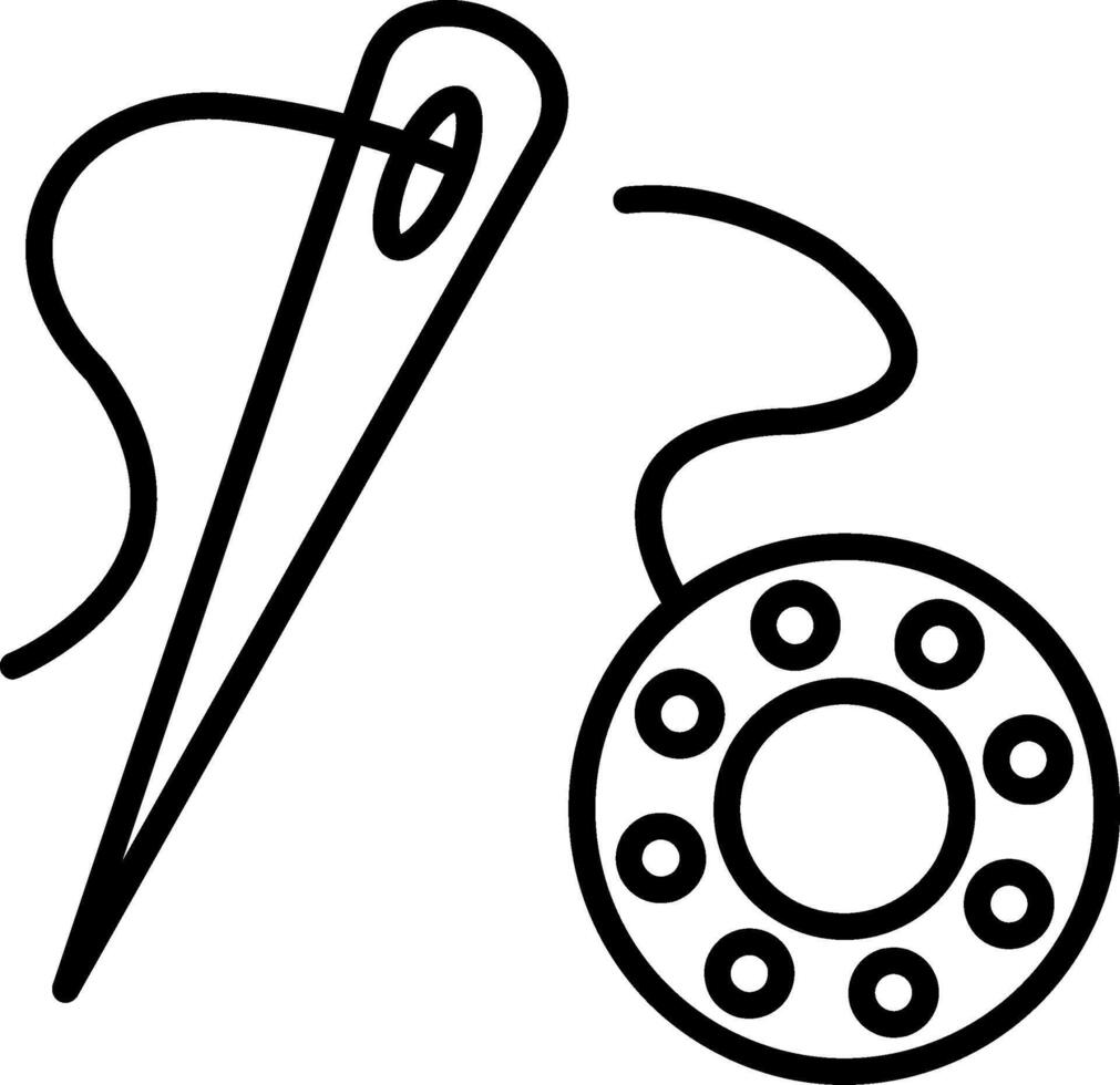 Sewing Tool Line Icon vector