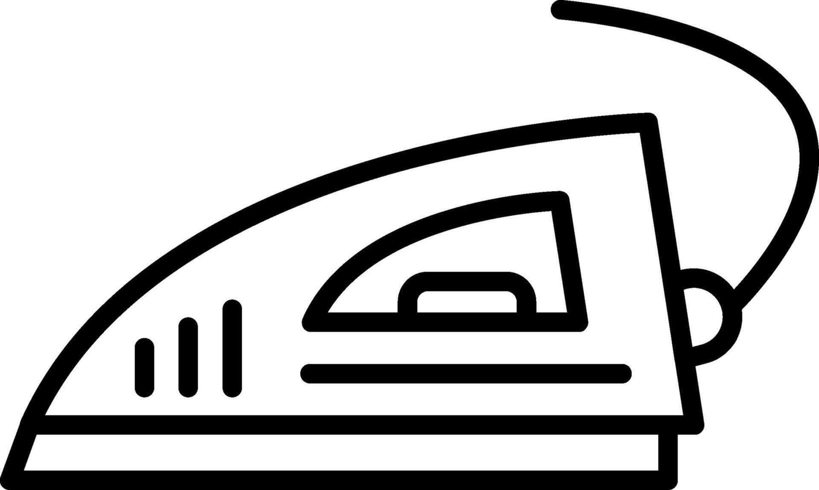 Electric Iron Line Icon vector