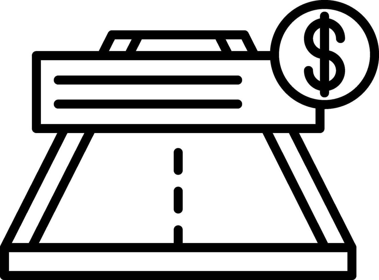 Toll Line Icon vector