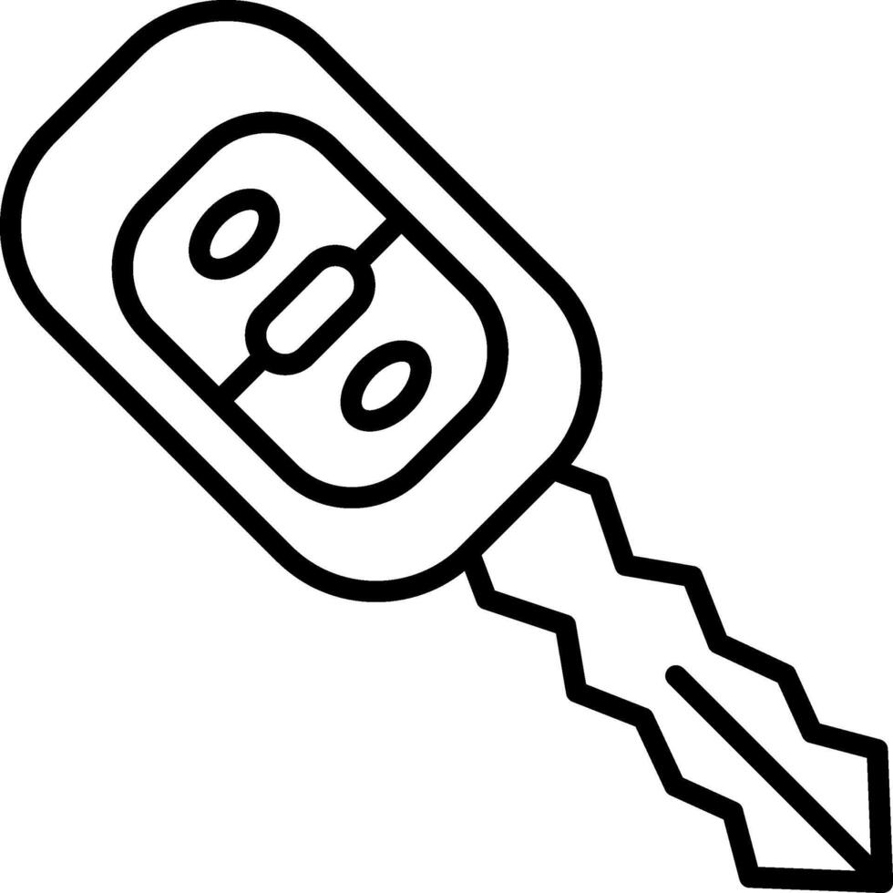 Car Key Line Icon vector