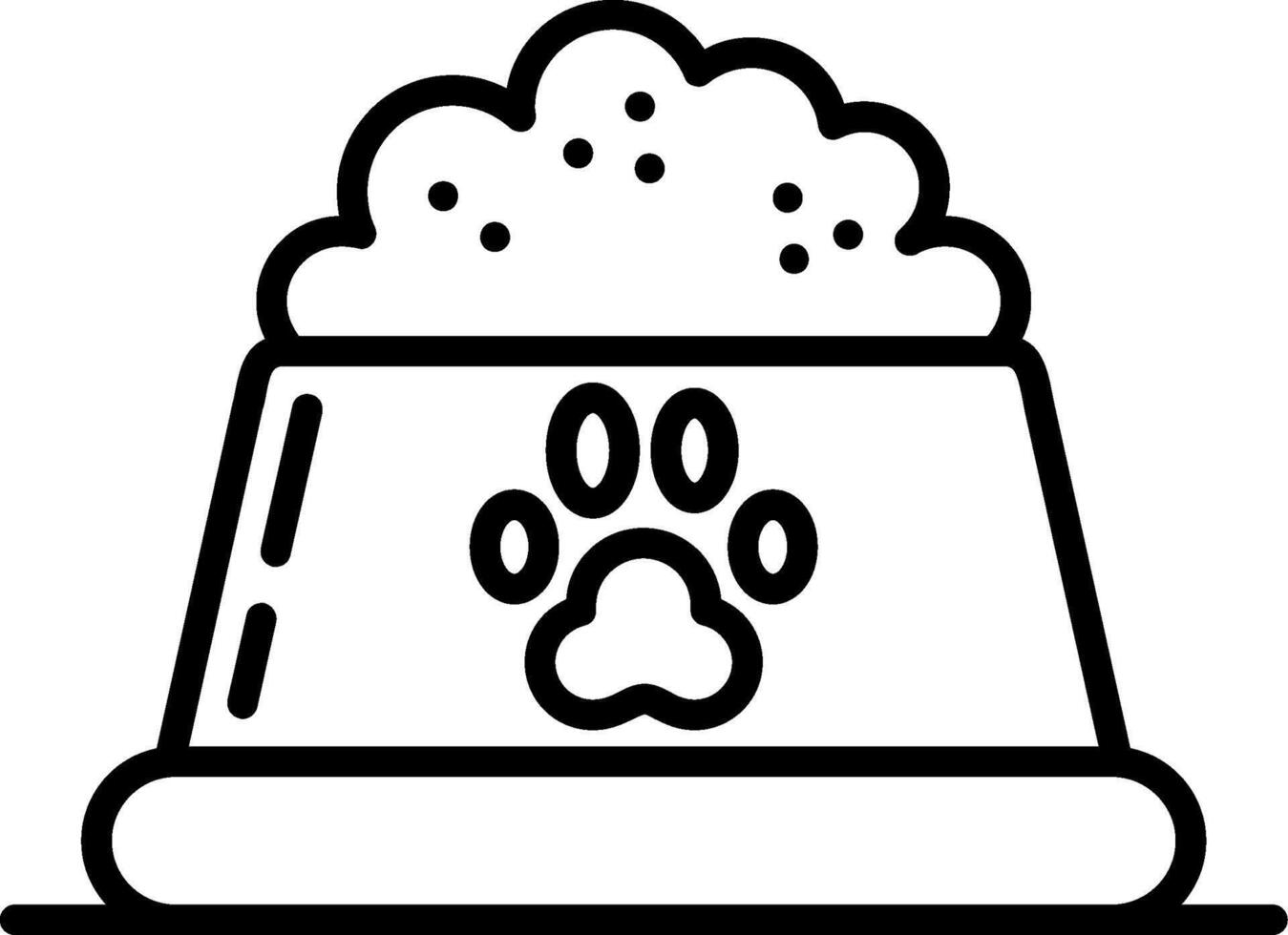 Dog Bowl Line Icon vector