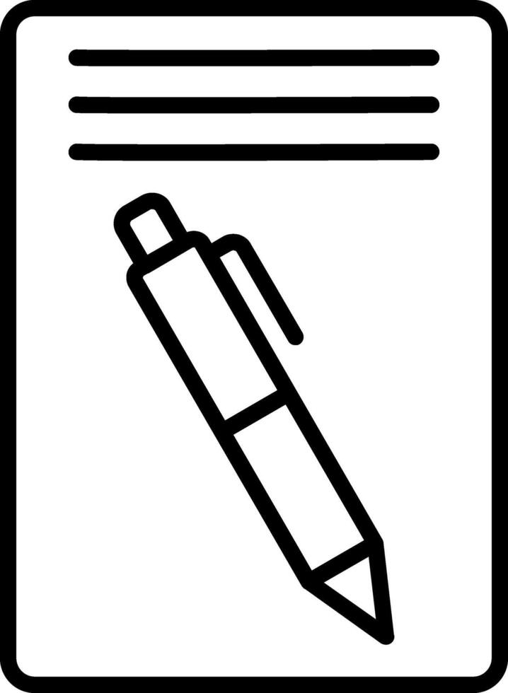 Pen Line Icon vector