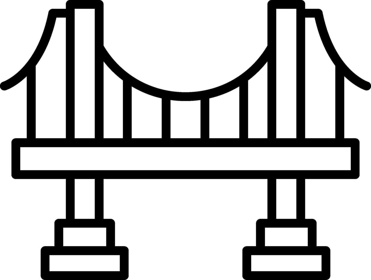 Bridge Line Icon vector