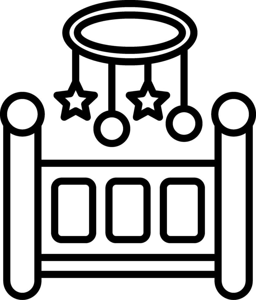 Cot free Line Icon vector