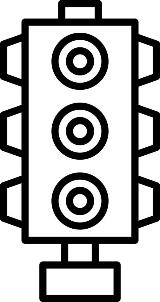 Traffic Light Line Icon vector