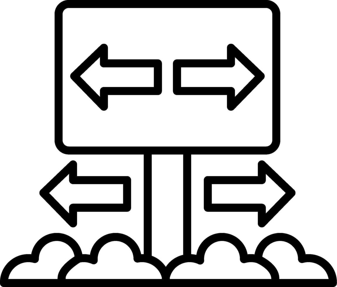 Turn Line Icon vector