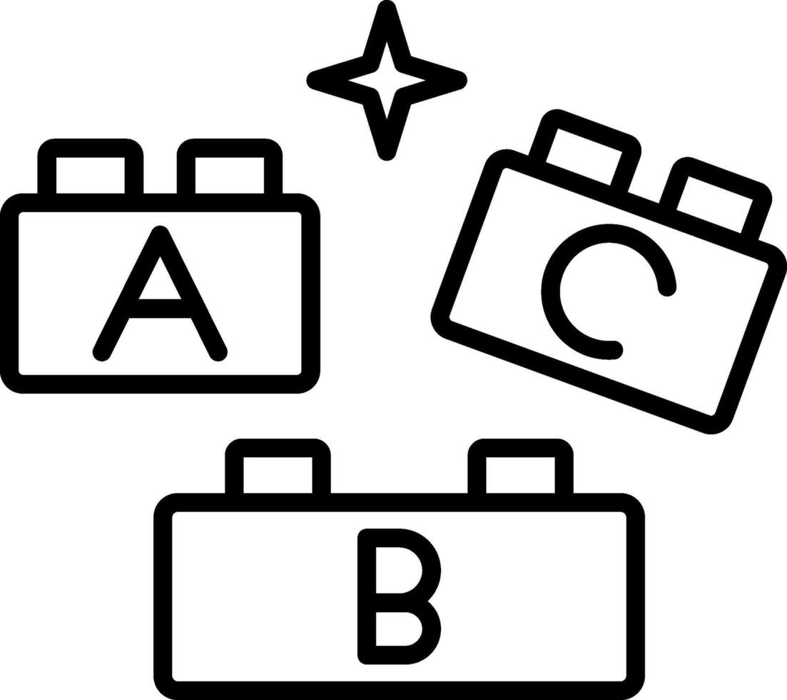 Bricks Line Icon vector