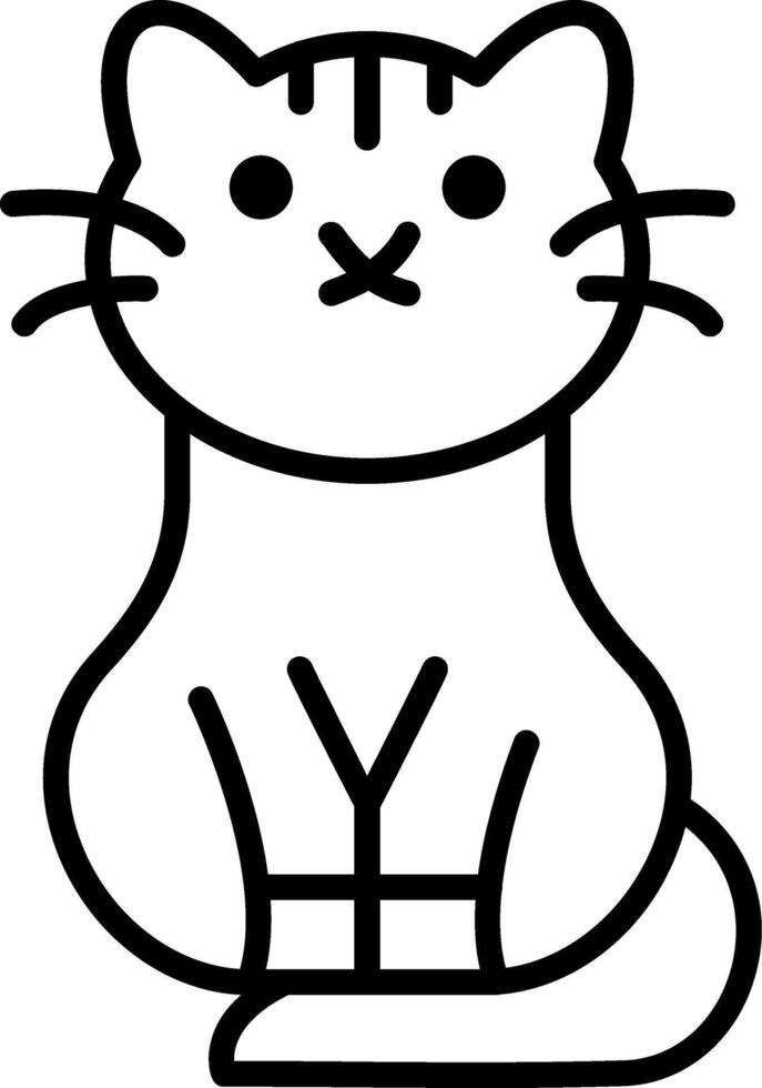 Cat Line Icon vector