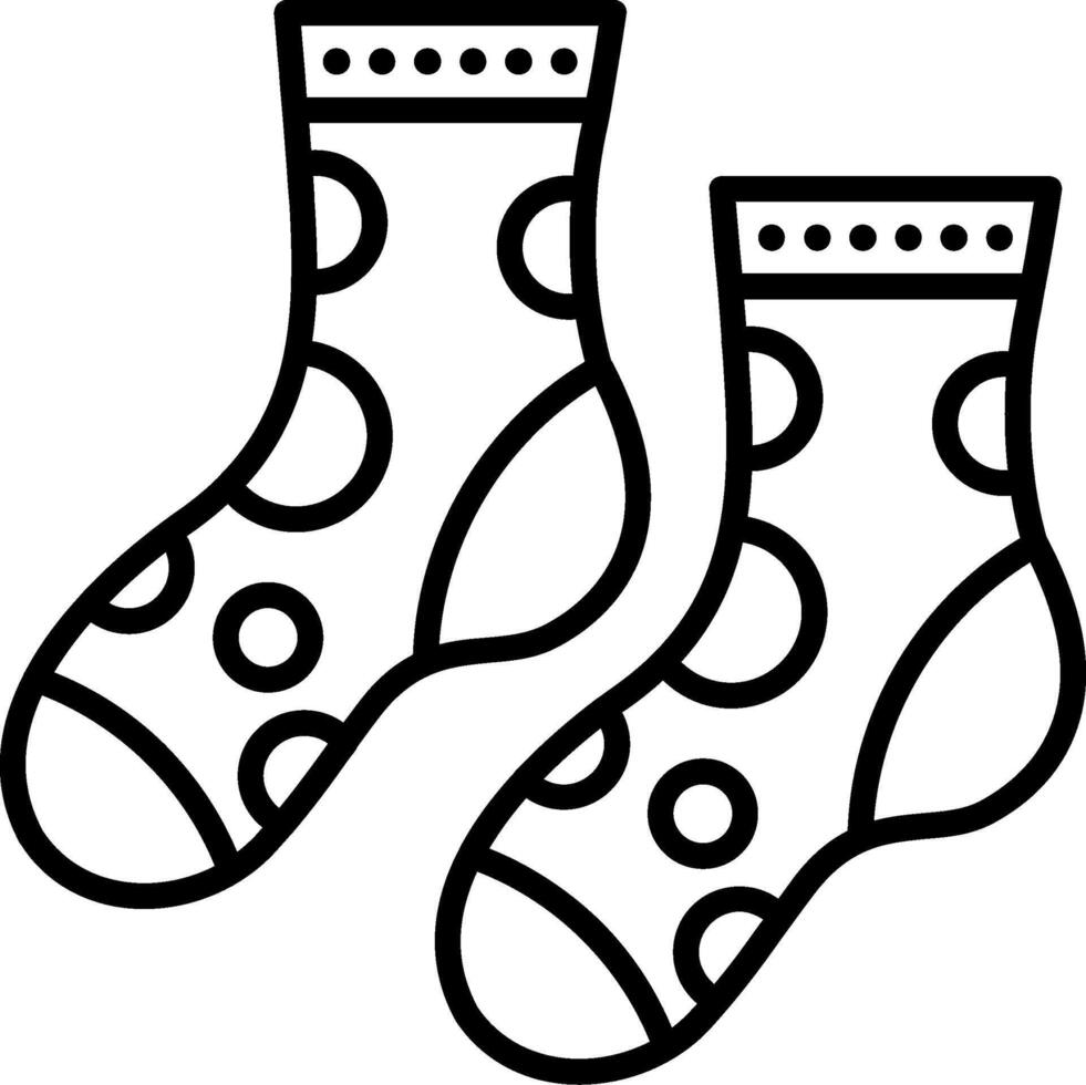 Sock Line Icon vector