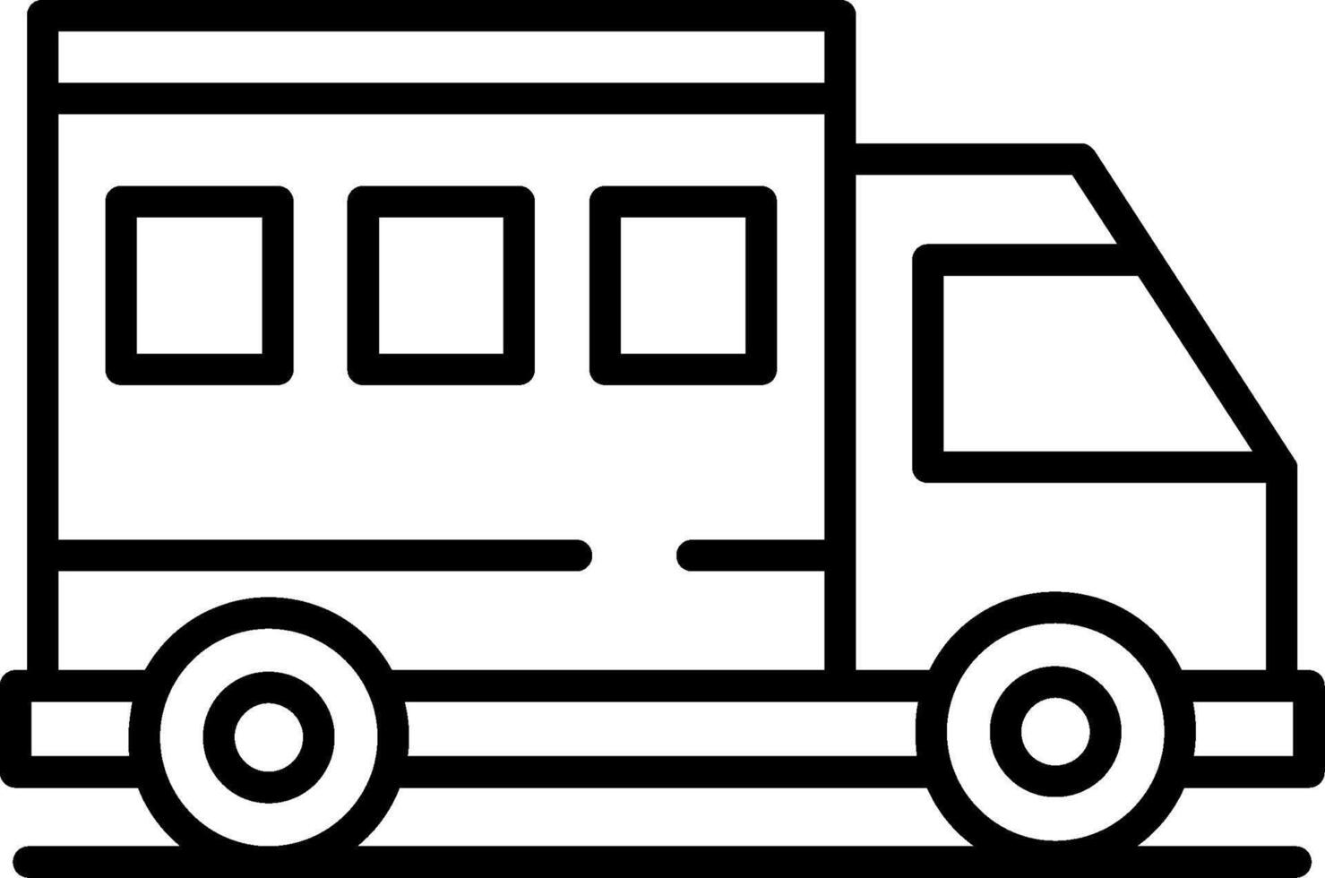 Delivery Truck Line Icon vector