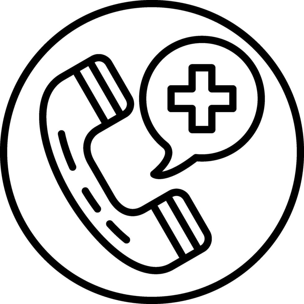 Emergency Call Line Icon vector