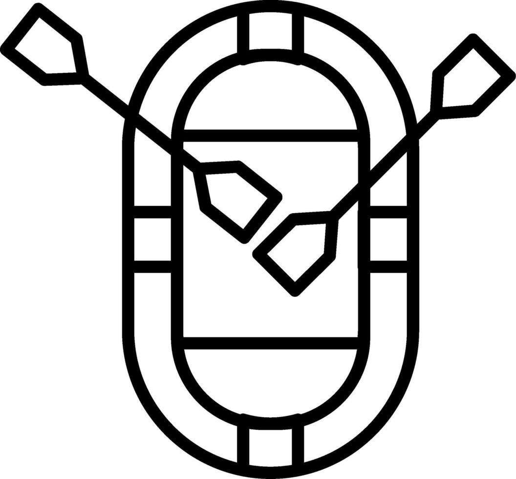 Dinghy Line Icon vector