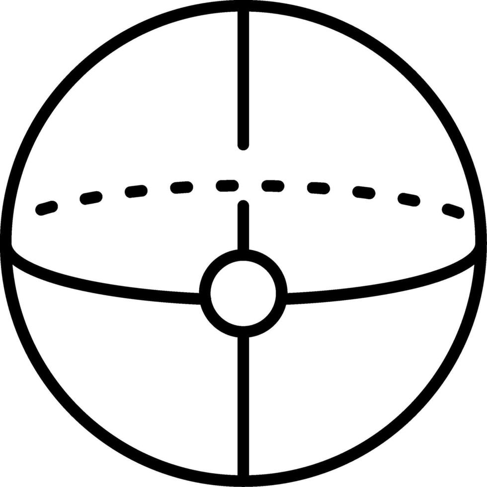 Sphere Line Icon vector