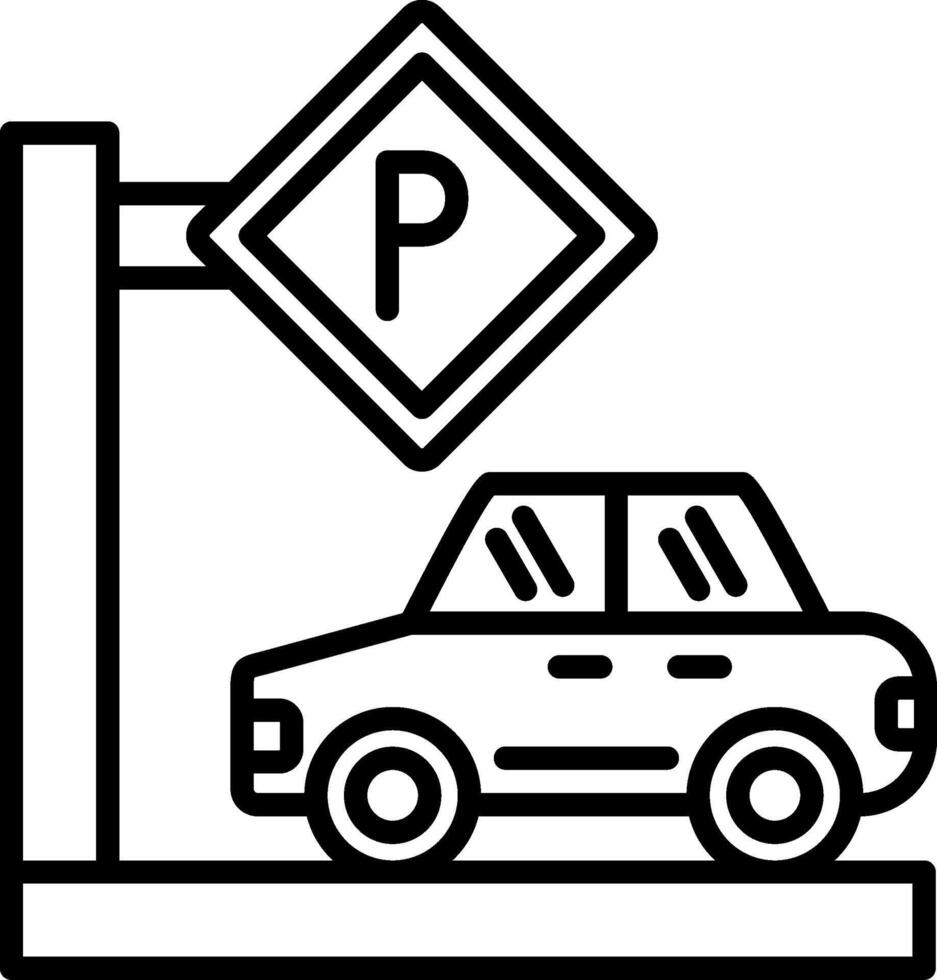Parking Line Icon vector