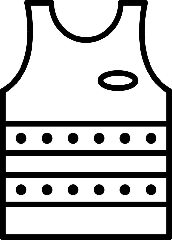 Summer Shirt Line Icon vector