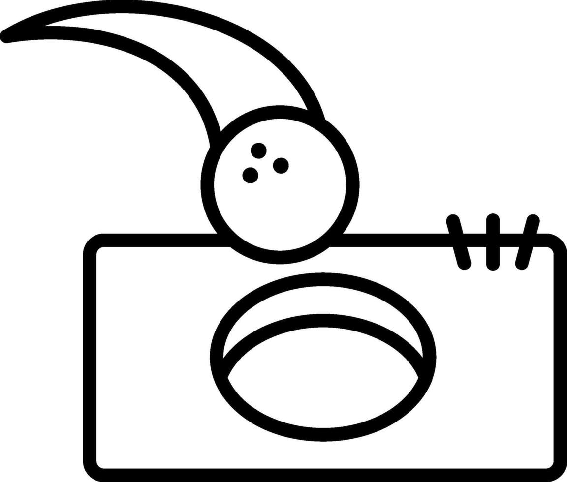 Hole In One Line Icon vector