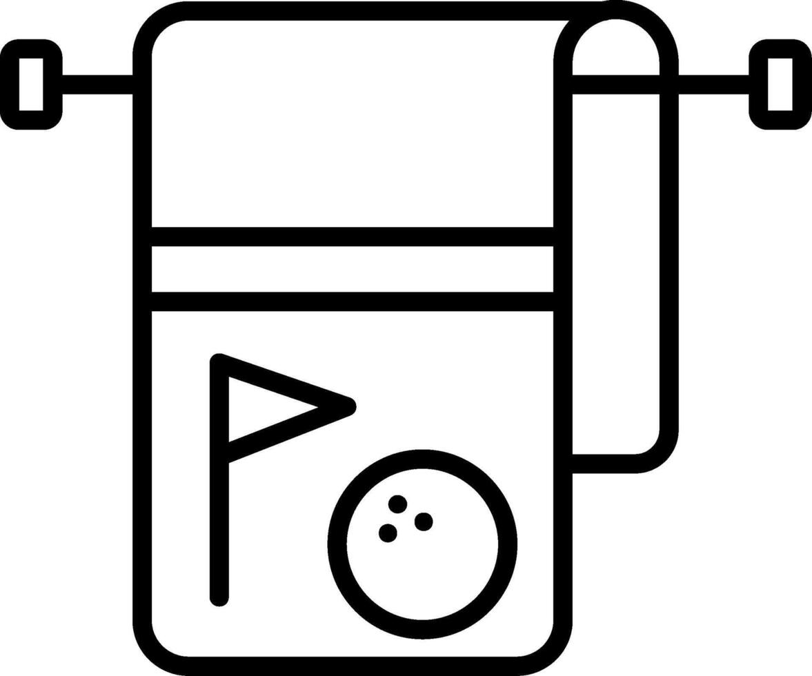Towel Line Icon vector