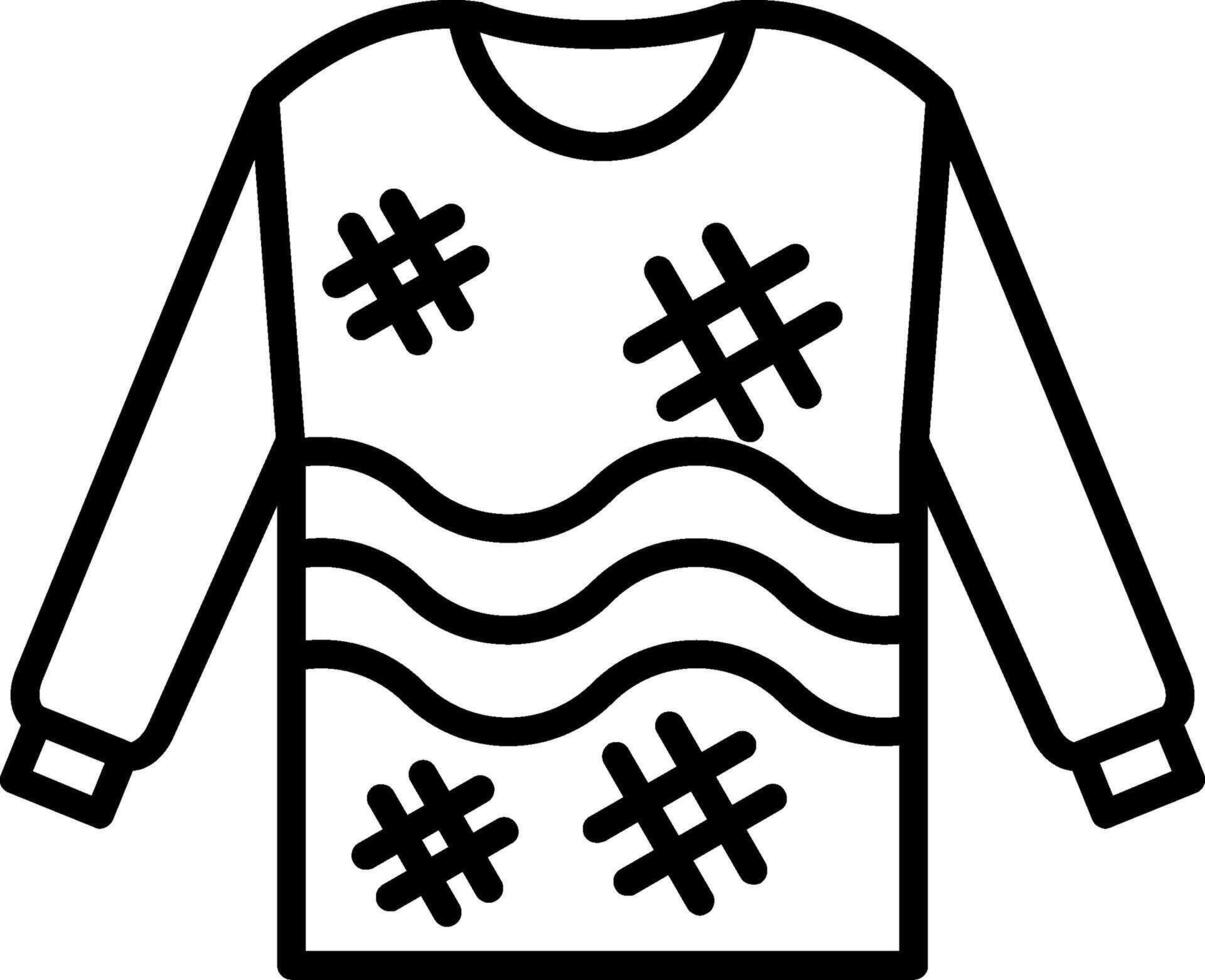 Sweater Line Icon vector