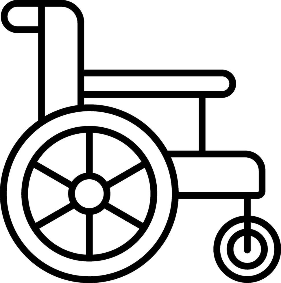 Wheelchair Line Icon vector