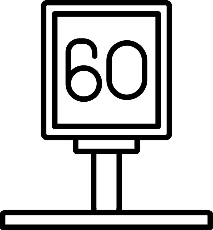 Speed Limit Line Icon vector