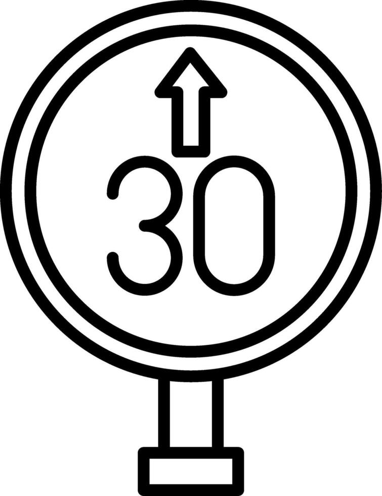 Speed Limit Line Icon vector