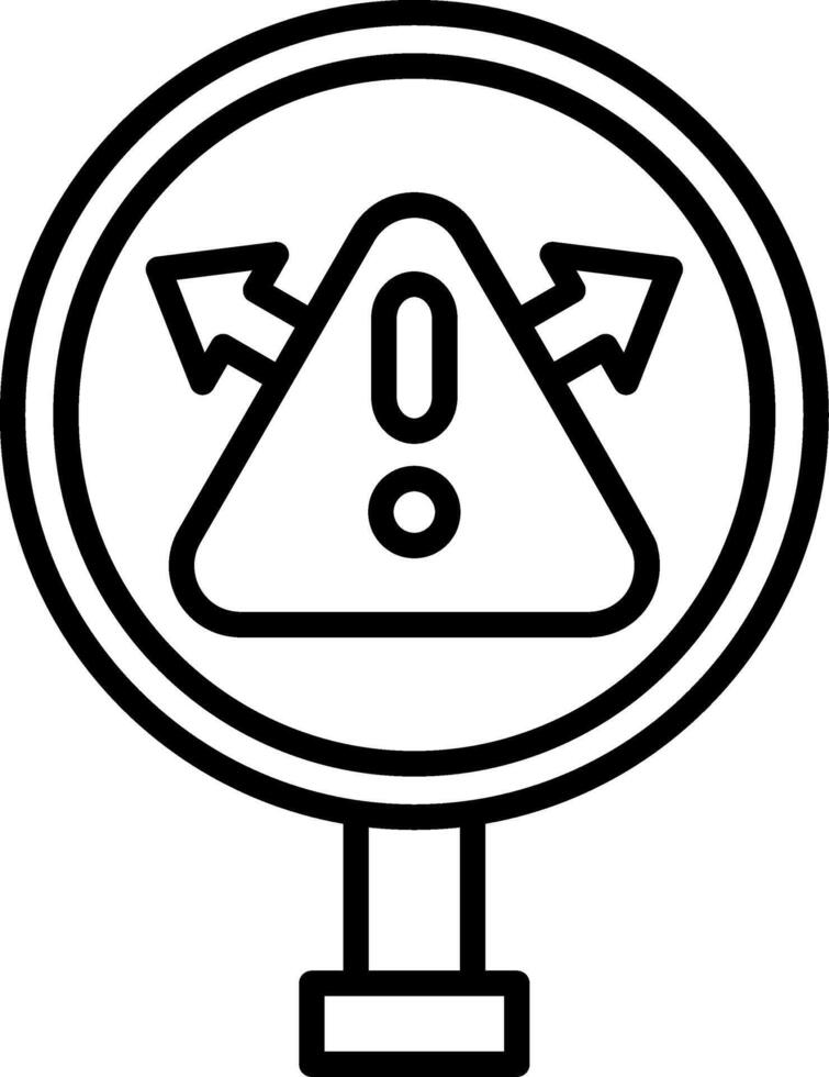 Warning Line Icon vector