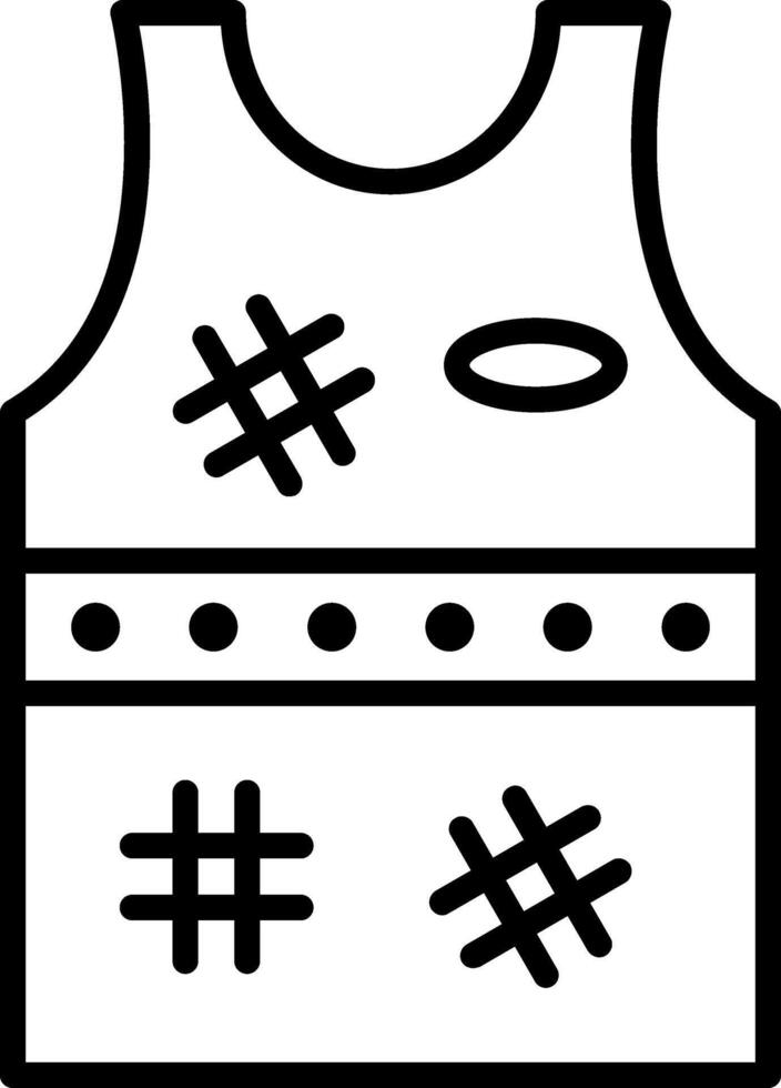 Summer Shirt Line Icon vector