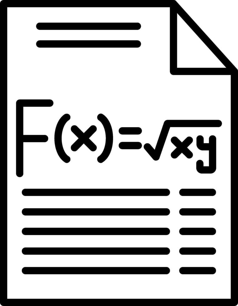 Formula Line Icon vector