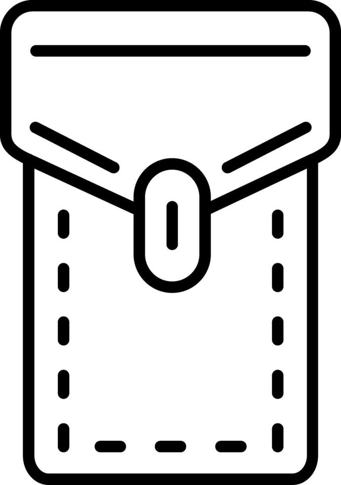 Pocket Line Icon vector