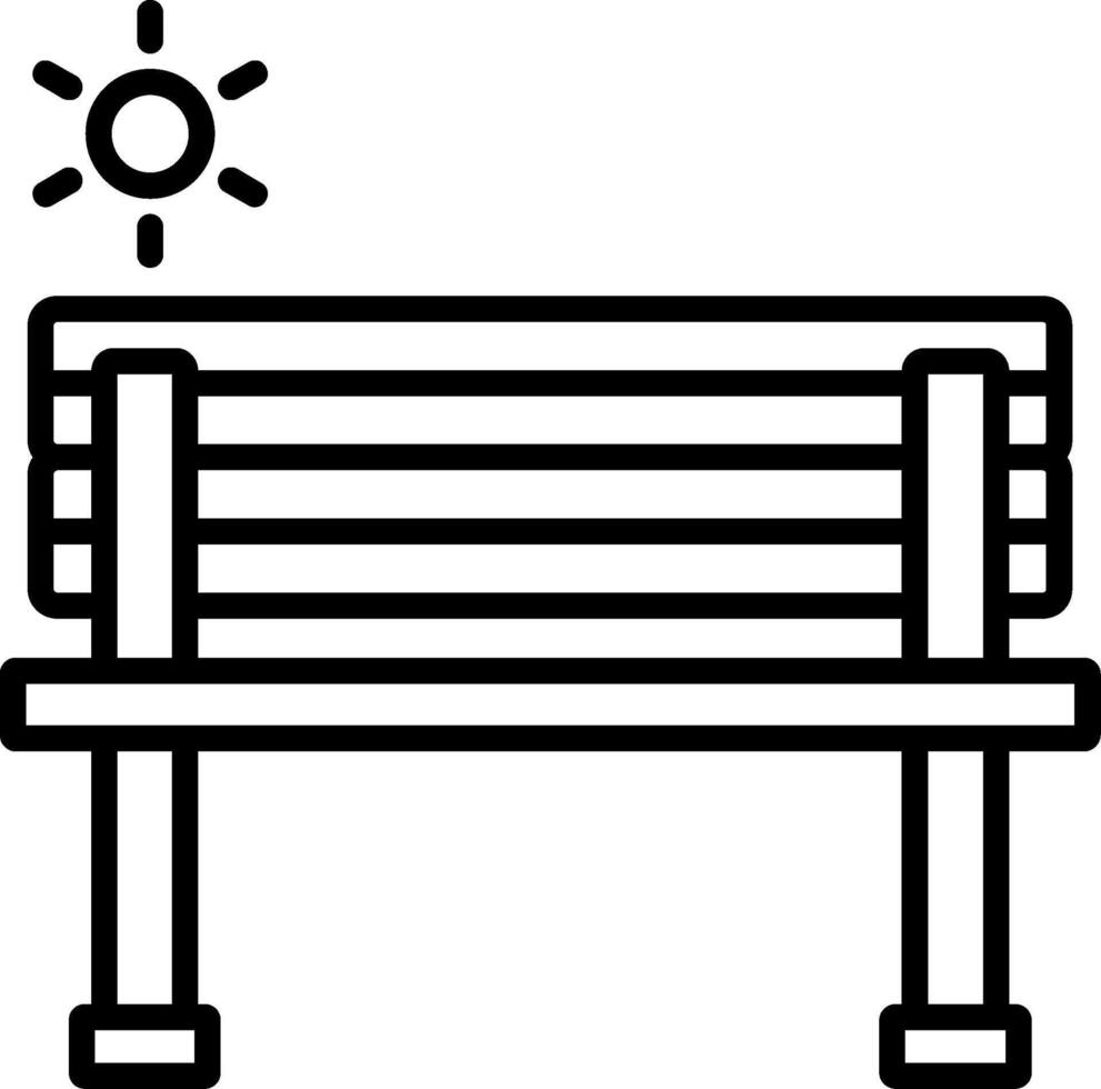 Bench Line Icon vector