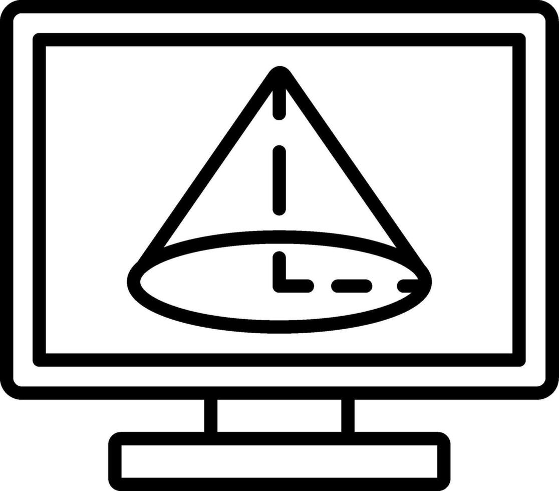 Elearning Line Icon vector