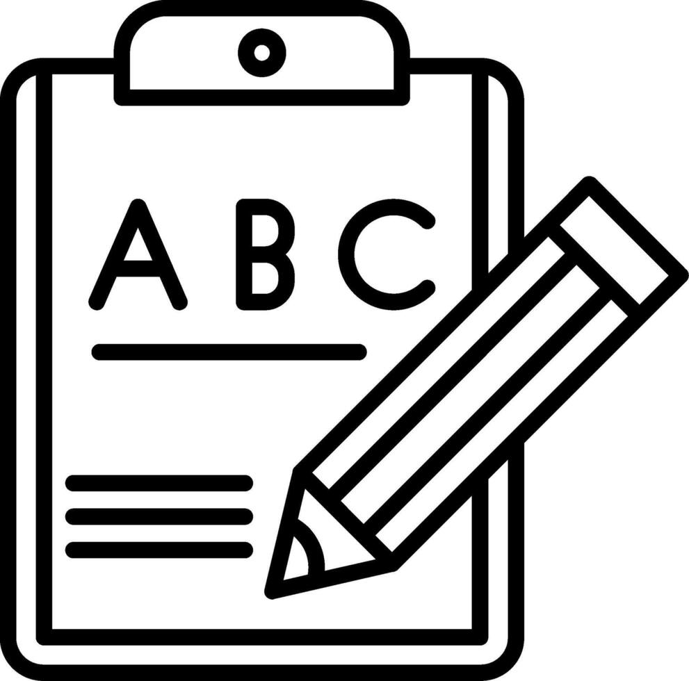 Clipboard Line Icon vector