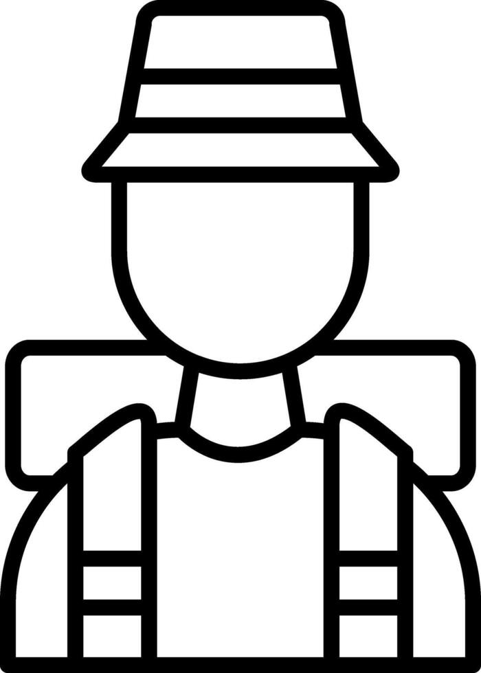 Tourist Line Icon vector