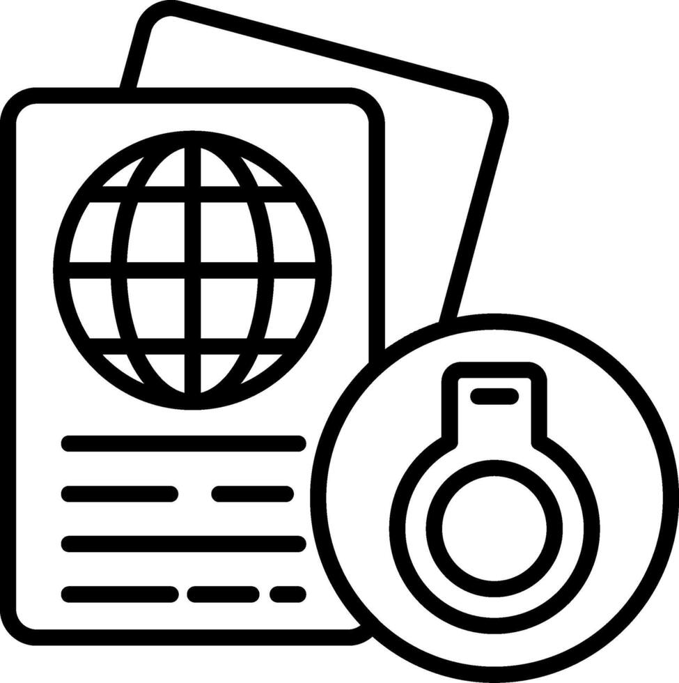 Deported Line Icon vector