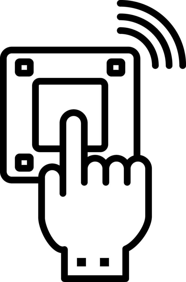 Emergency Button Line Icon vector