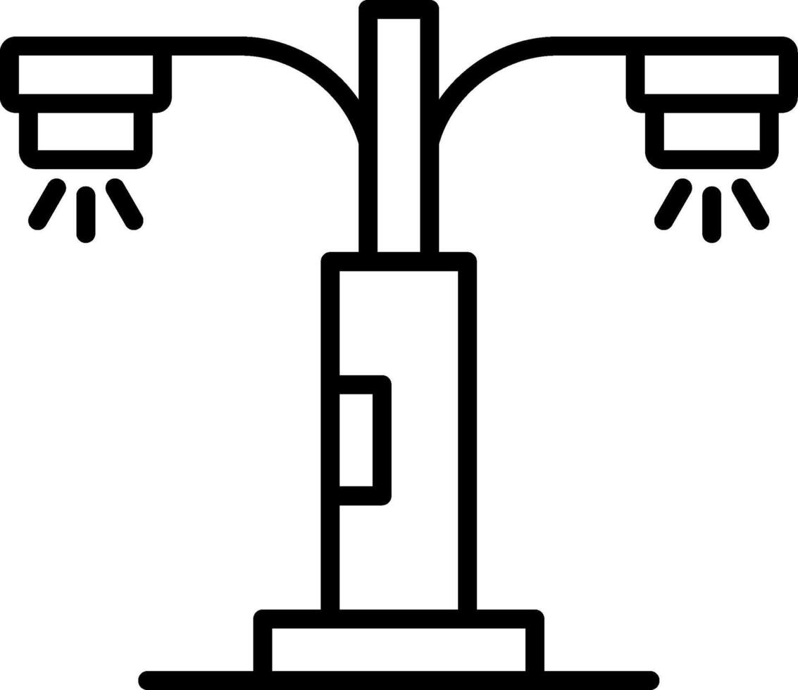 Streetlight Line Icon vector