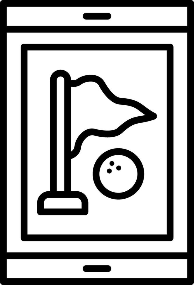 Golf Line Icon vector