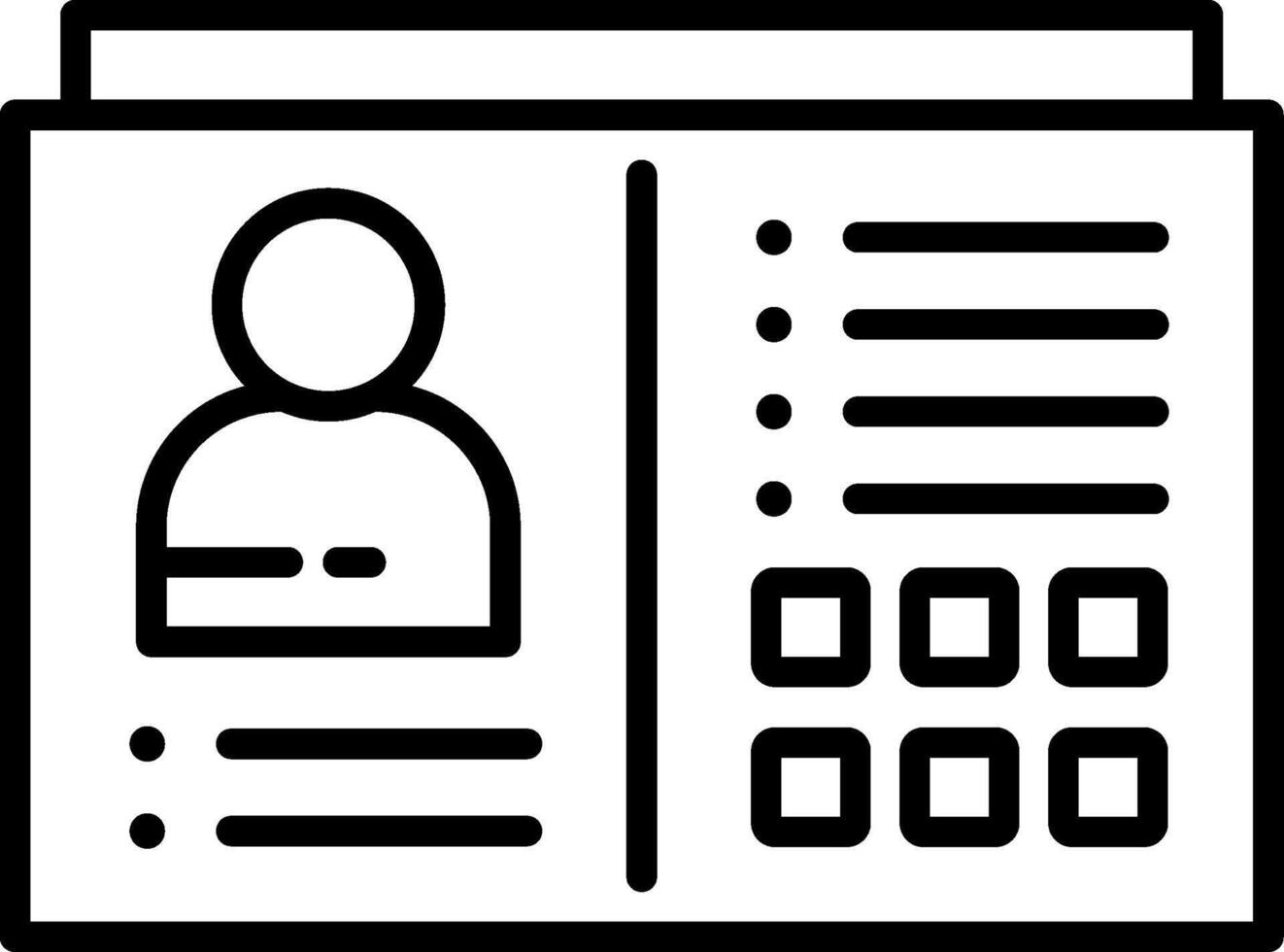 Driving License Line Icon vector