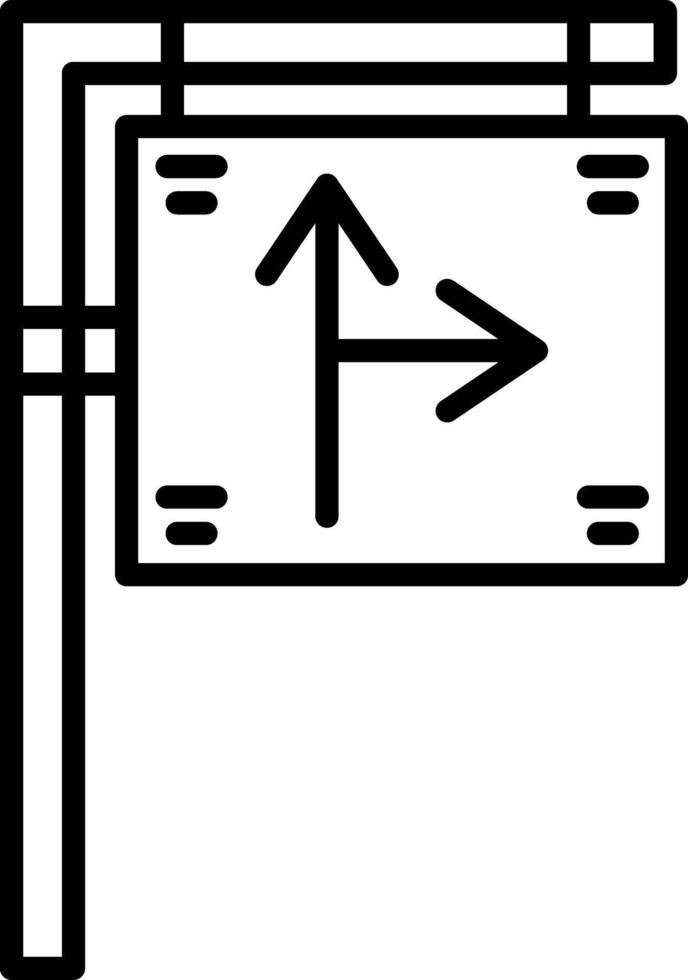 Trafic Sign Line Icon vector