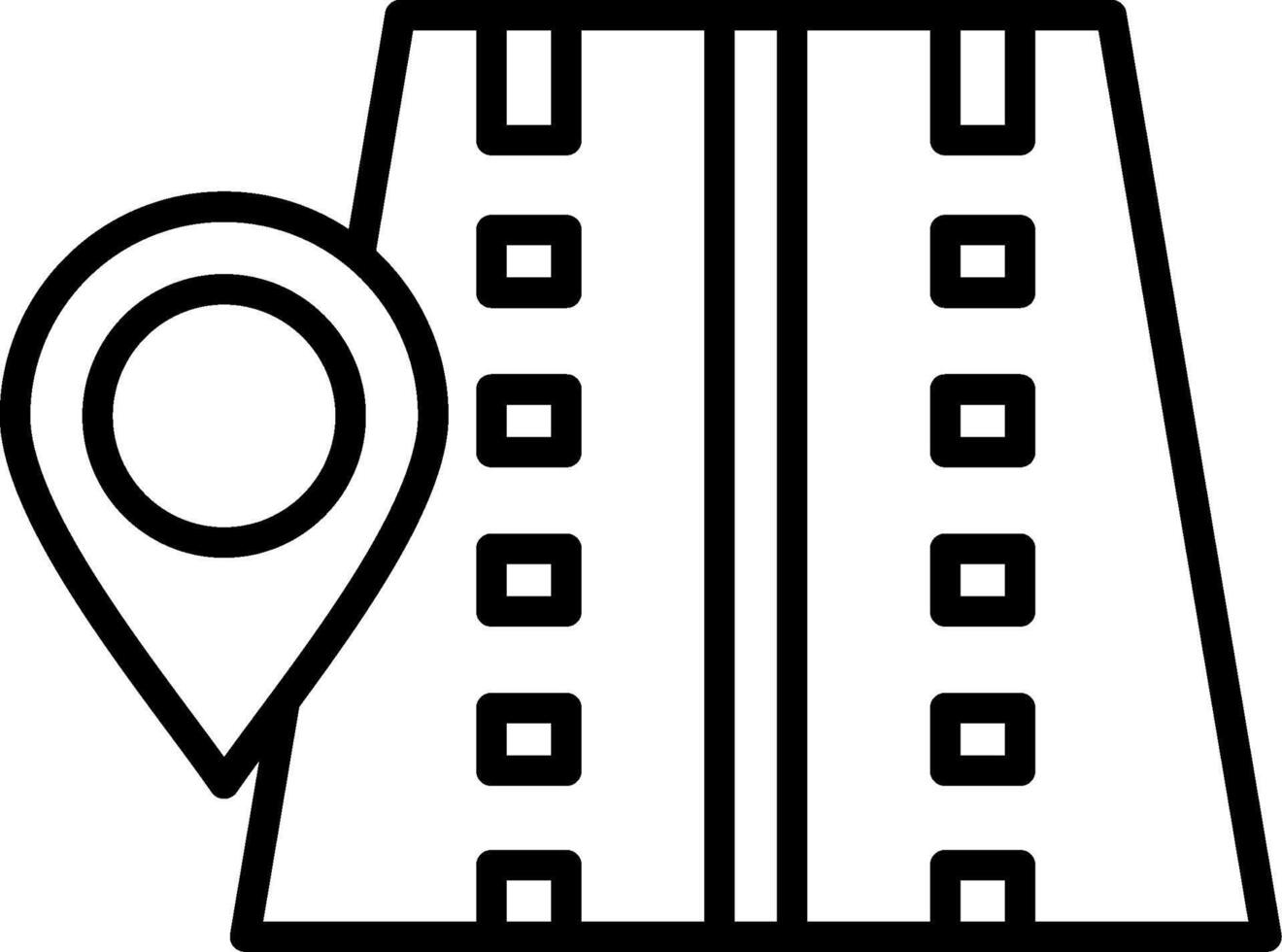 Location Line Icon vector