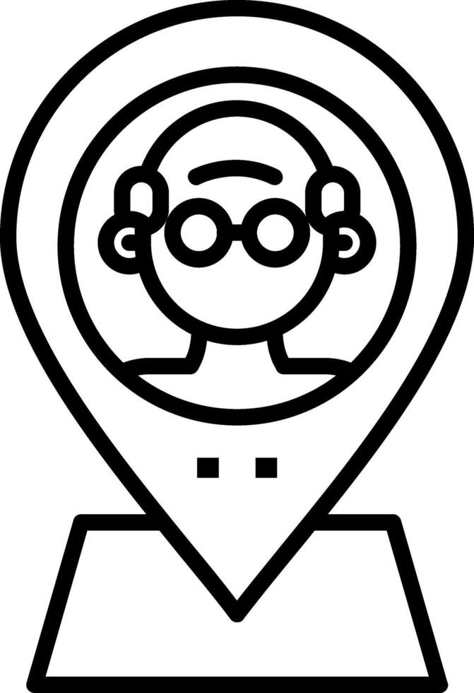 Call Center Line Icon vector