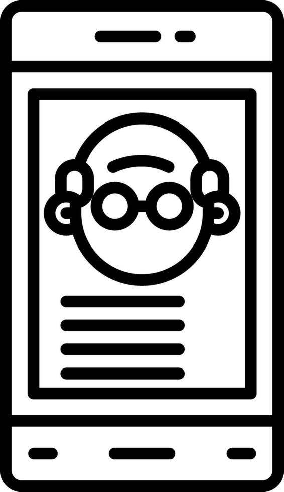 Smartphone Line Icon vector
