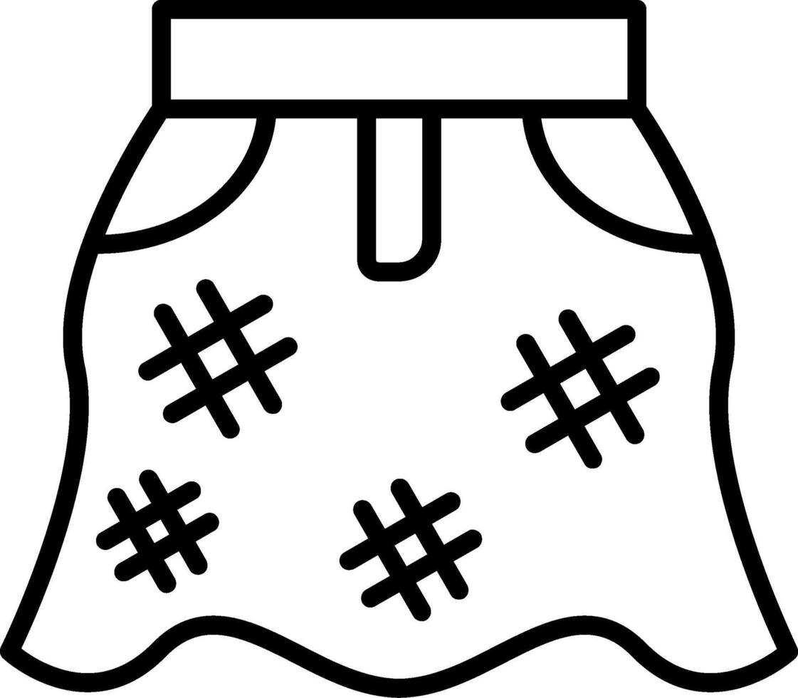 Female Skirt Line Icon vector
